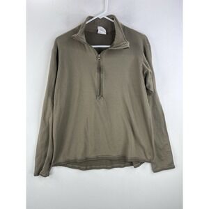 KCARC Pullover‎ Men Medium 1/4 Zip MidWeight Tan Thermal Military Cold Weather